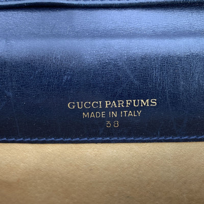 Gucci Vintage Blue Monogram Ophidia Stripes Vertical Crossbody Bag