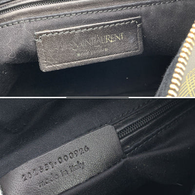 Yves Saint Laurent Black Patent Leather Y-Mail Shoulder Bag