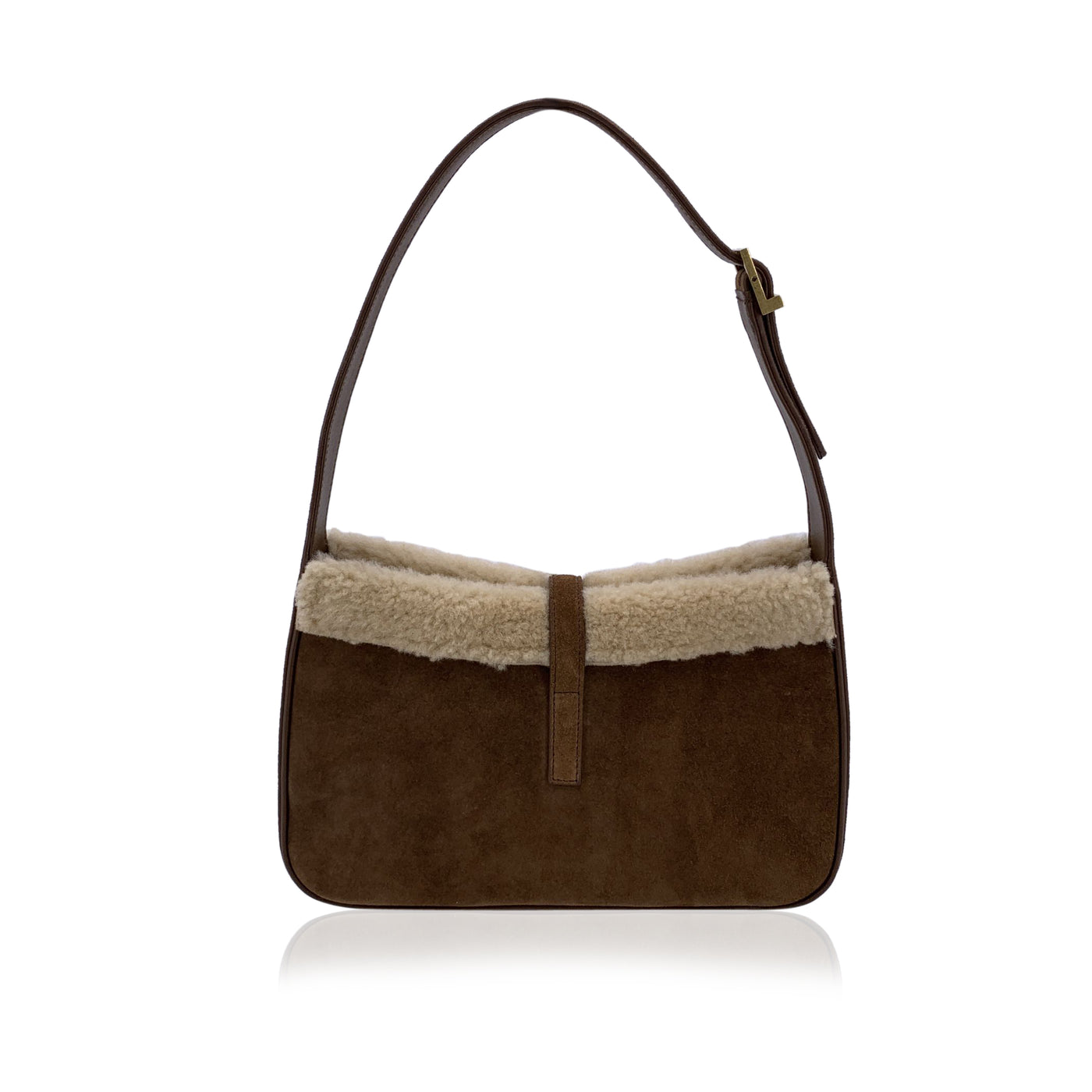 Saint Laurent Camel Suede and Sheraling Le 5 a 7 Shoulder Bag