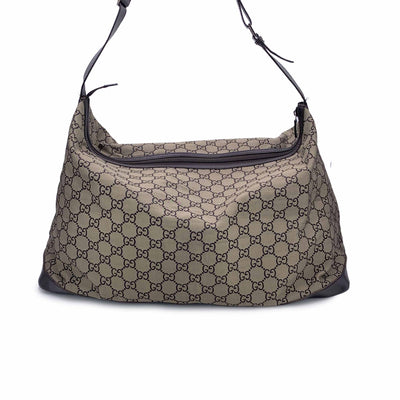 Gucci Brown Monogram Canvas XL Hobo Travel Overnight Duffle