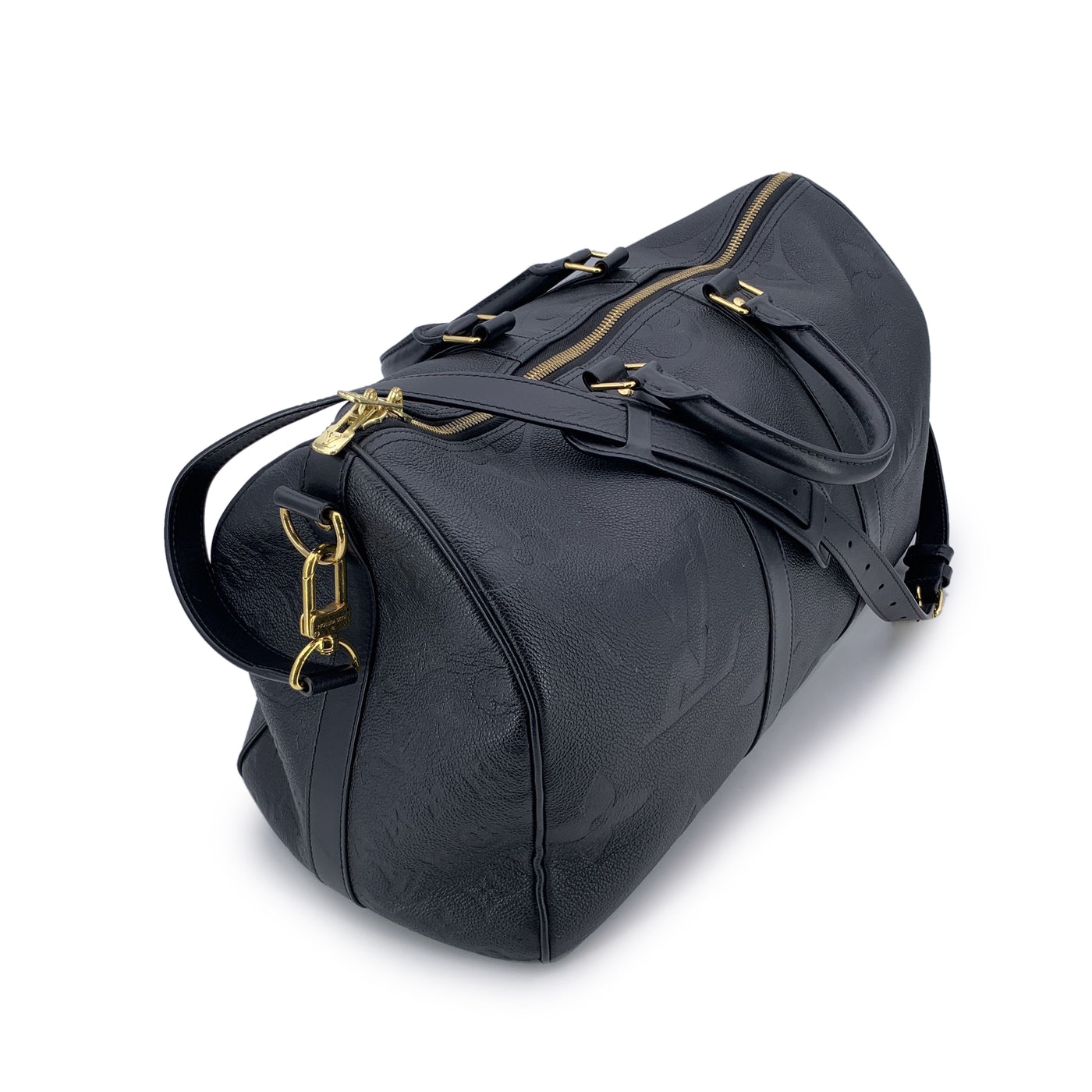 Louis Vuitton Black Monogram Empreinte Geant Keepall 45 M45532 Bandoulière