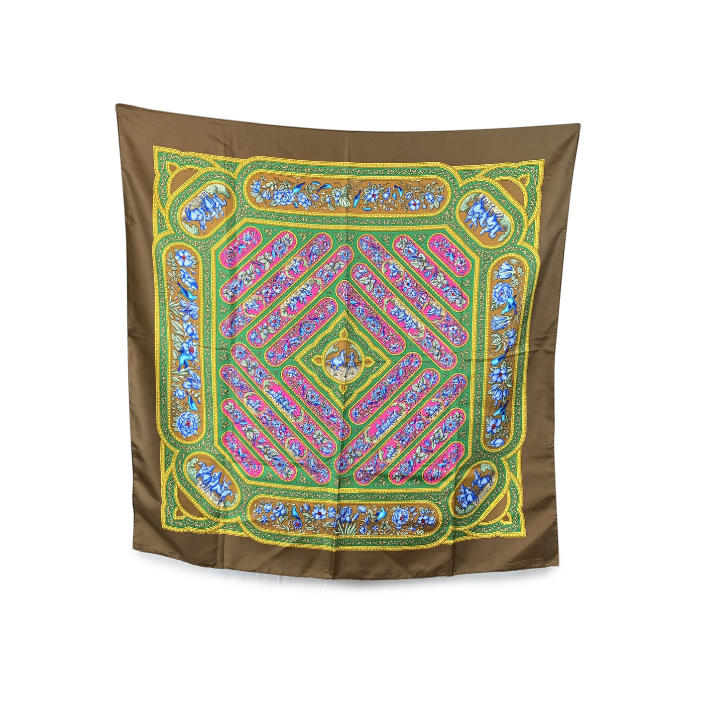 Hermes Paris Vintage Silk Scarf Qalamdan 1990 Catherine Baschet