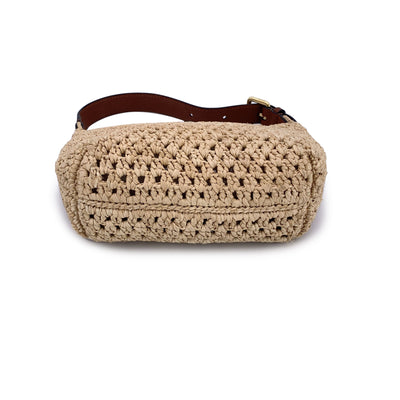 Louis Vuitton Beige Raffia Straw Hills Pochette Shoulder Bag M14304