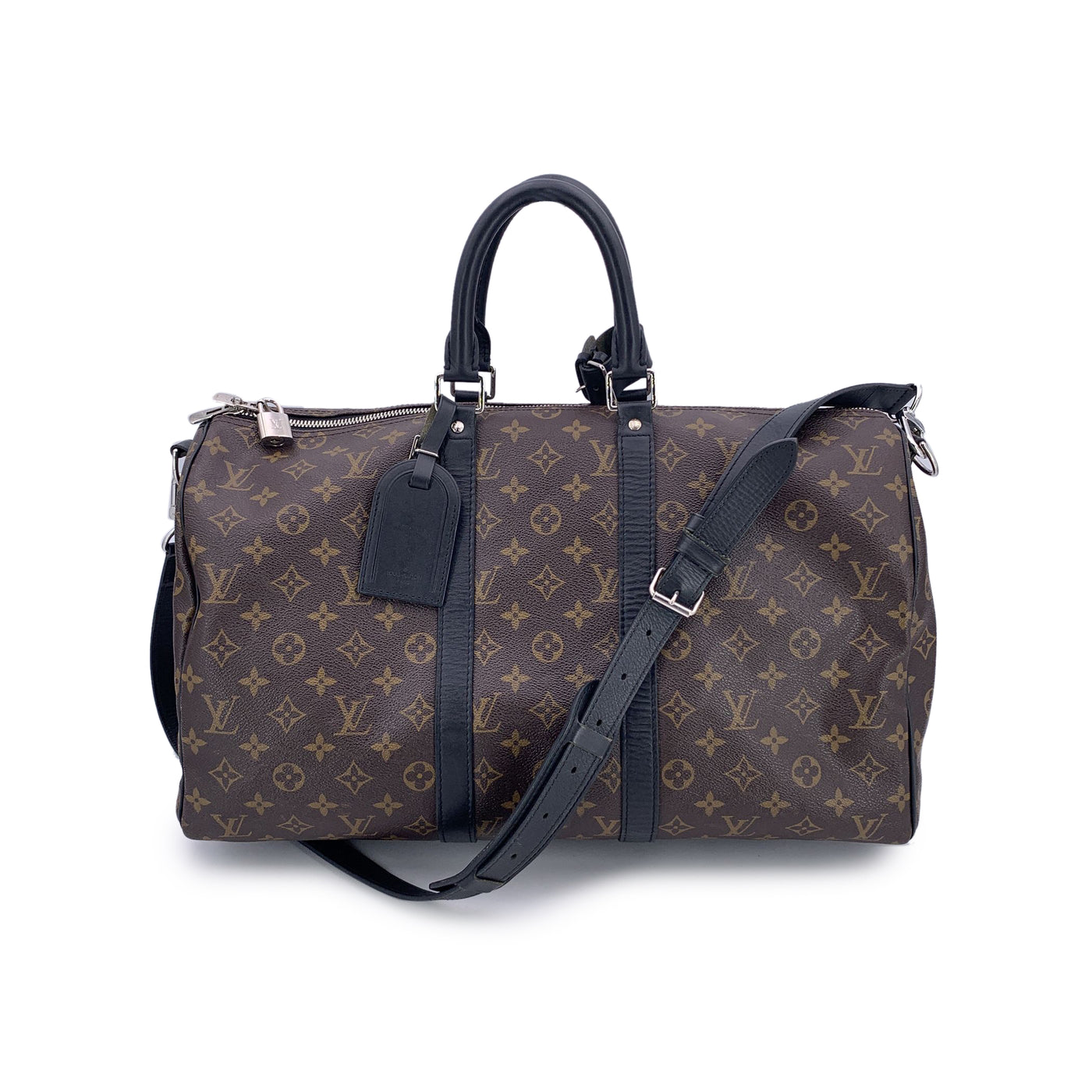Louis Vuitton Monogram Macassar Keepall Bandouliere 45 Travel Bag