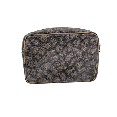 Yves Saint Laurent Vintage Giraffe Print Canvas Clutch Cosmetic Bag