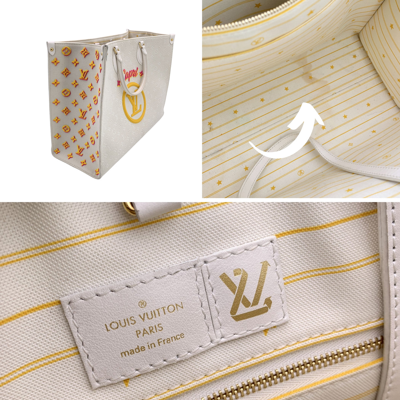 Louis Vuitton Limited Ed Monogram Capri OnTheGo GM Tote Bag