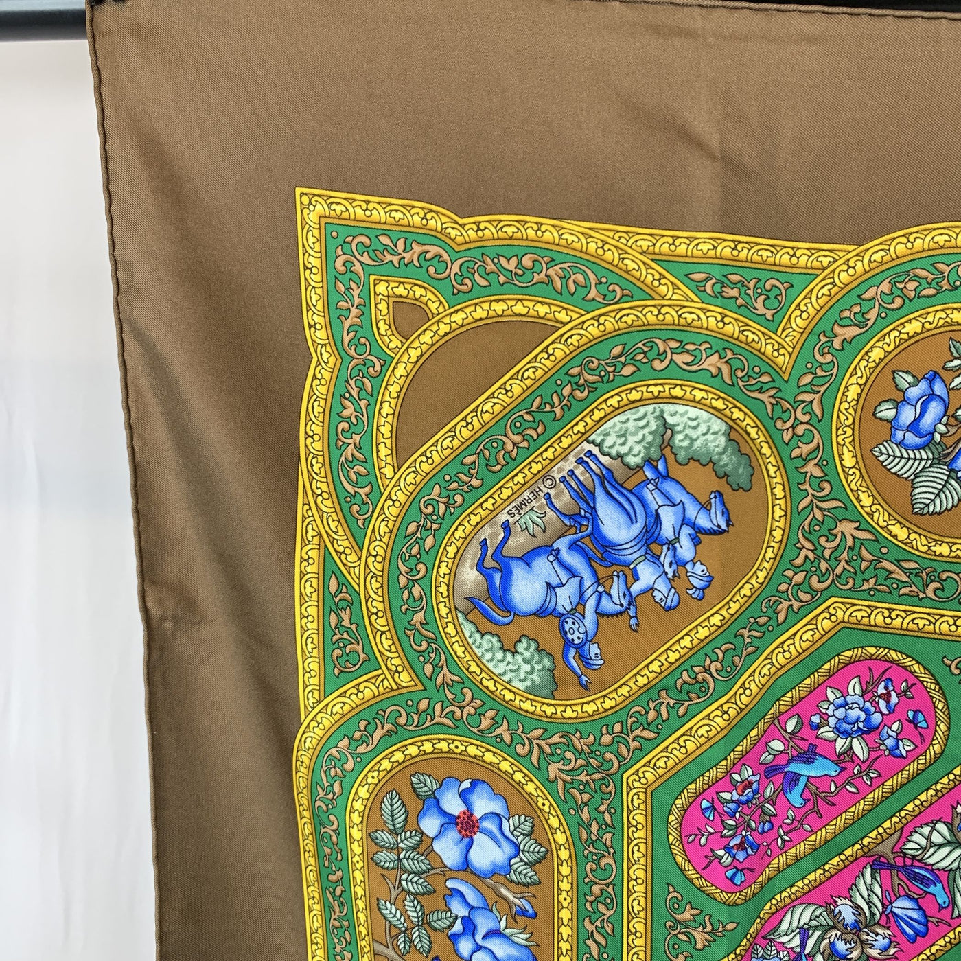 Hermes Paris Vintage Silk Scarf Qalamdan 1990 Catherine Baschet