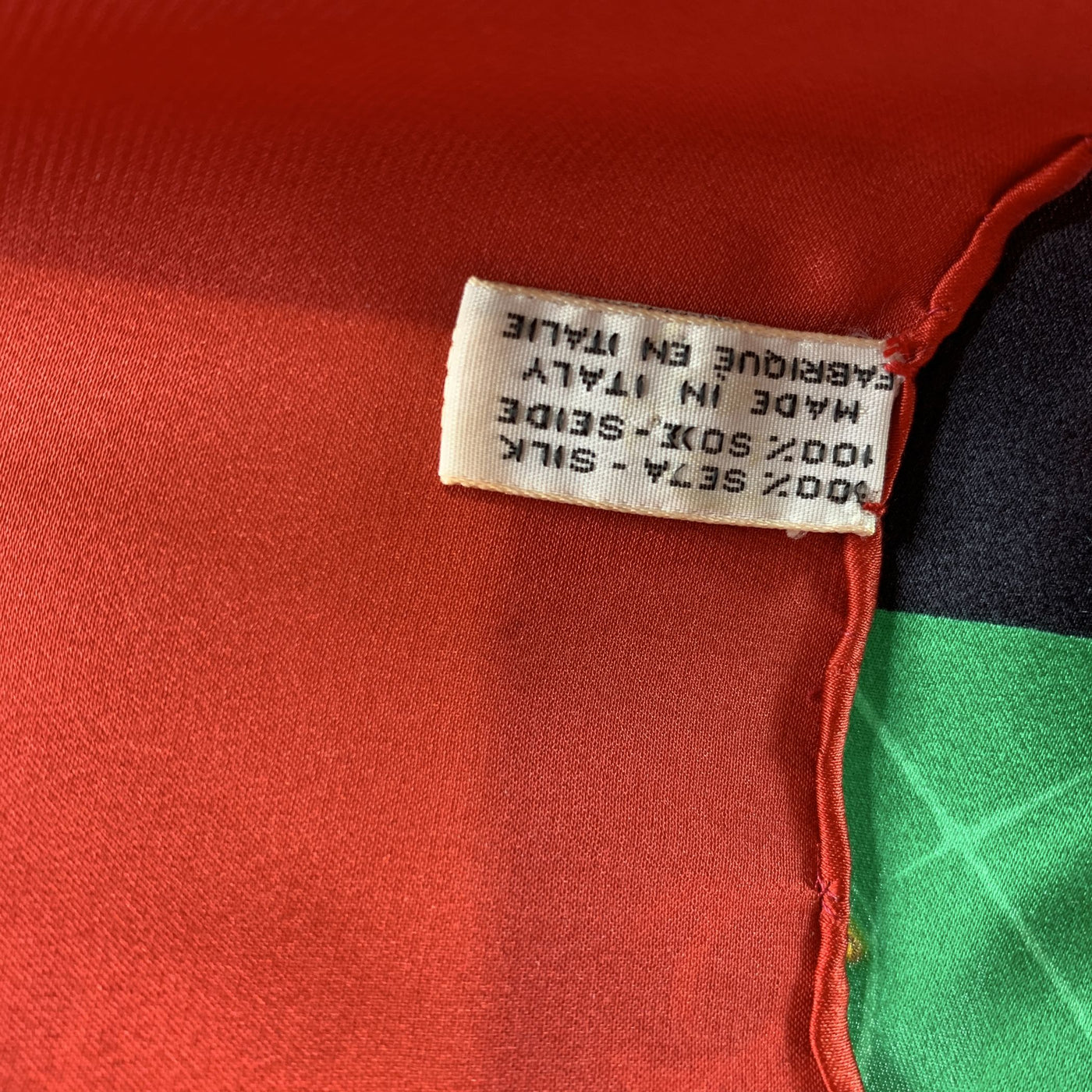 Chanel Vintage Red Silk Scarf Classic Matelasse Flap Bag Print