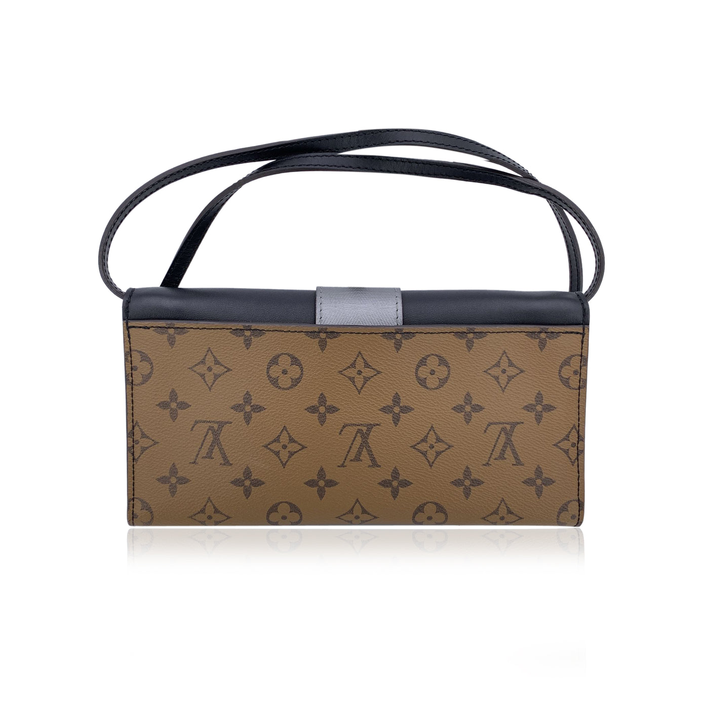 Louis Vuitton Monogram Reverse Canvas Column Clutch Pochette Bag