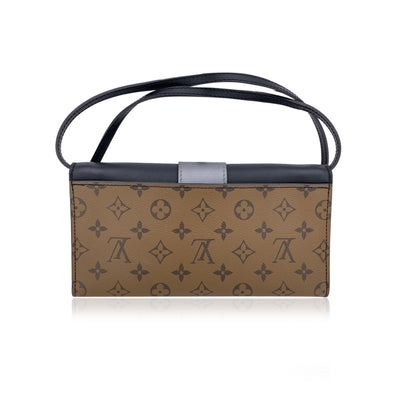 Louis Vuitton Monogram Reverse Canvas Column Clutch Pochette Bag
