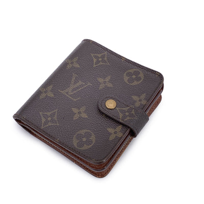 Louis Vuitton Vintage Monogram Canvas Zip Compact Wallet