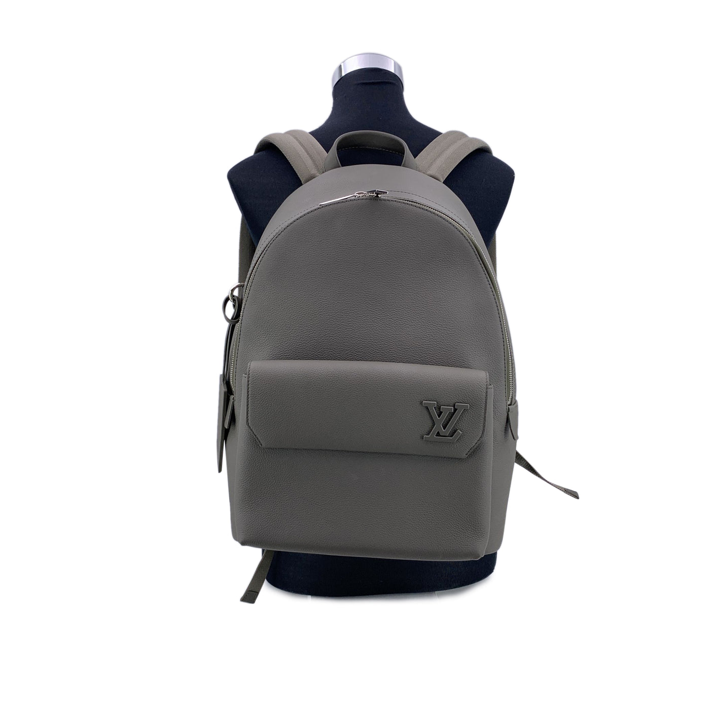 Louis Vuitton Grey LV Aerogram Leather Takeoff Backpack Bag