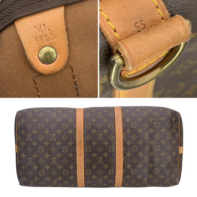 Louis Vuitton Vintage Monogram Canvas Keepall 55 Travel Duffle Bag