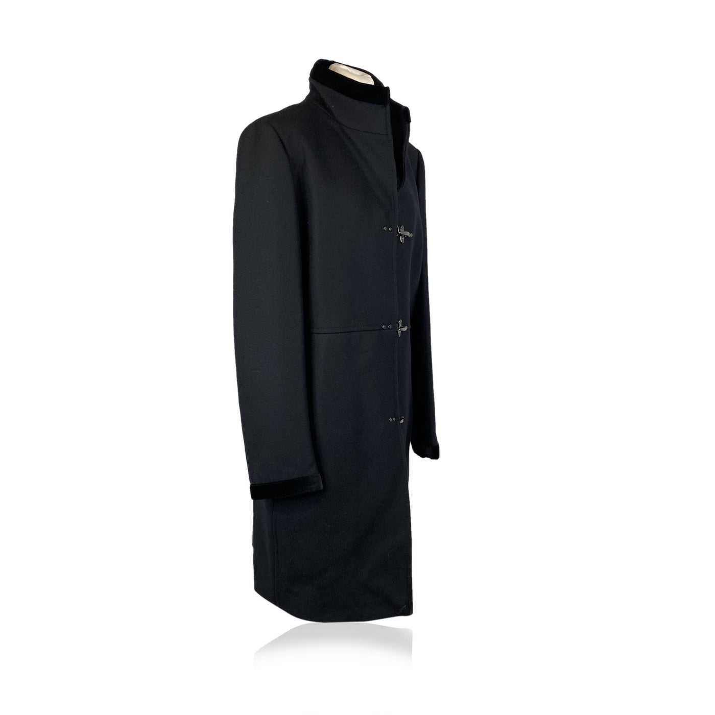 Fay Black Pure Virgin Wool Virginia Coat Size XXXL