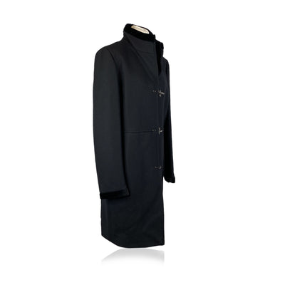 Fay Black Pure Virgin Wool Virginia Coat Size XXXL