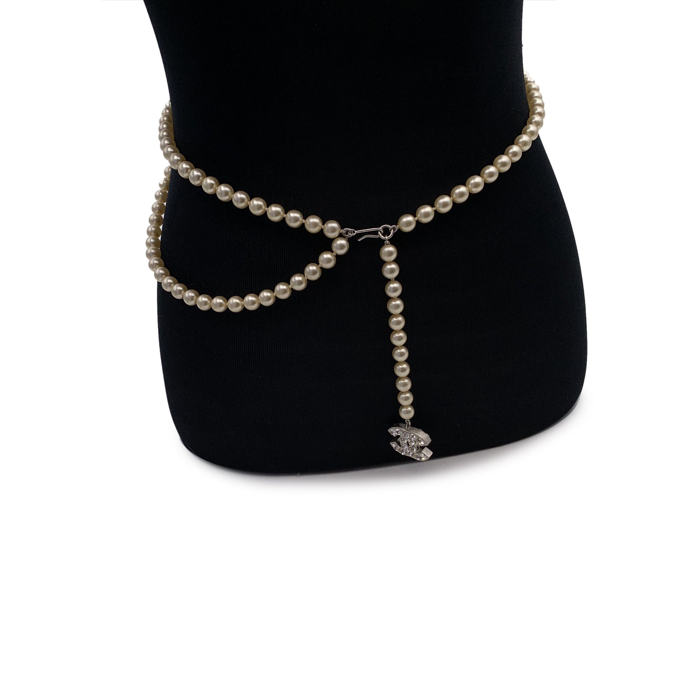 Chanel 06 Faux Pearls Beads Necklace or Belt with CC Logos