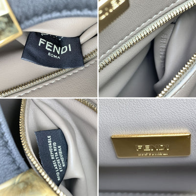 Fendi Black Leather Peekaboo Essentially Mini Top Handle Satchel Bag