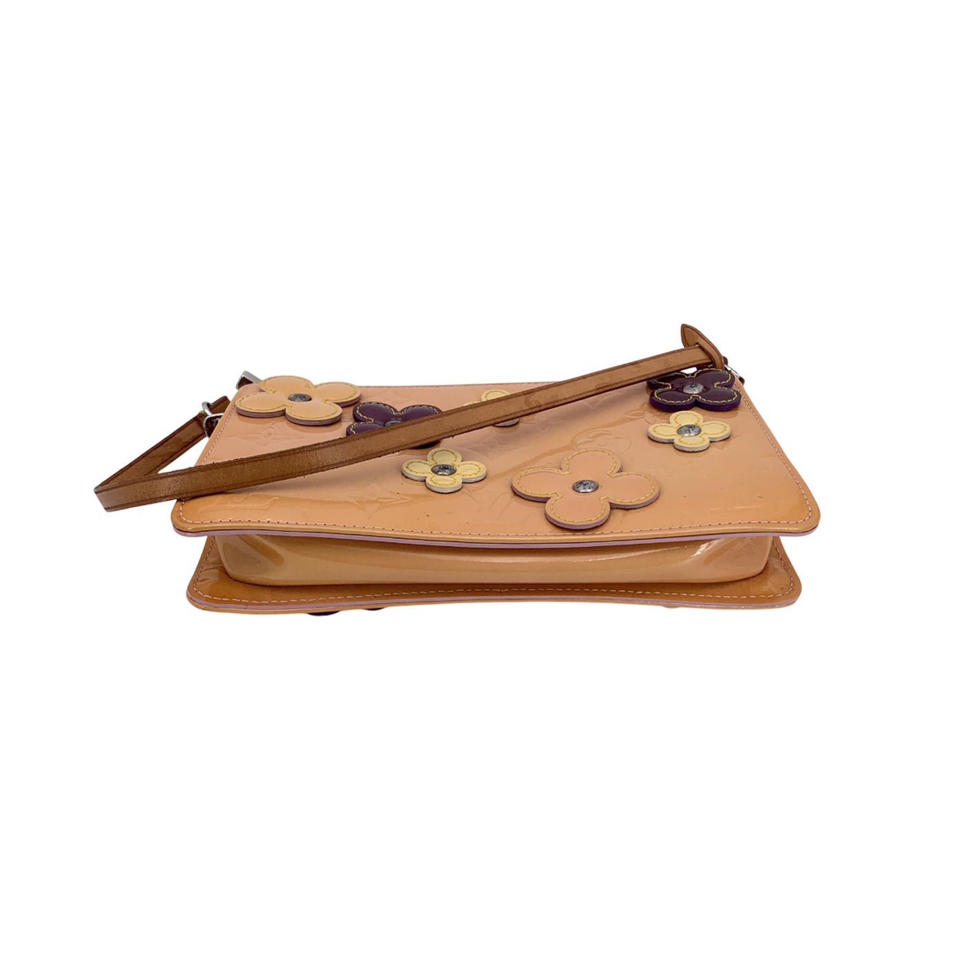 Louis Vuitton Beige Monogram Vernis Flower Lexington Pochette Bag