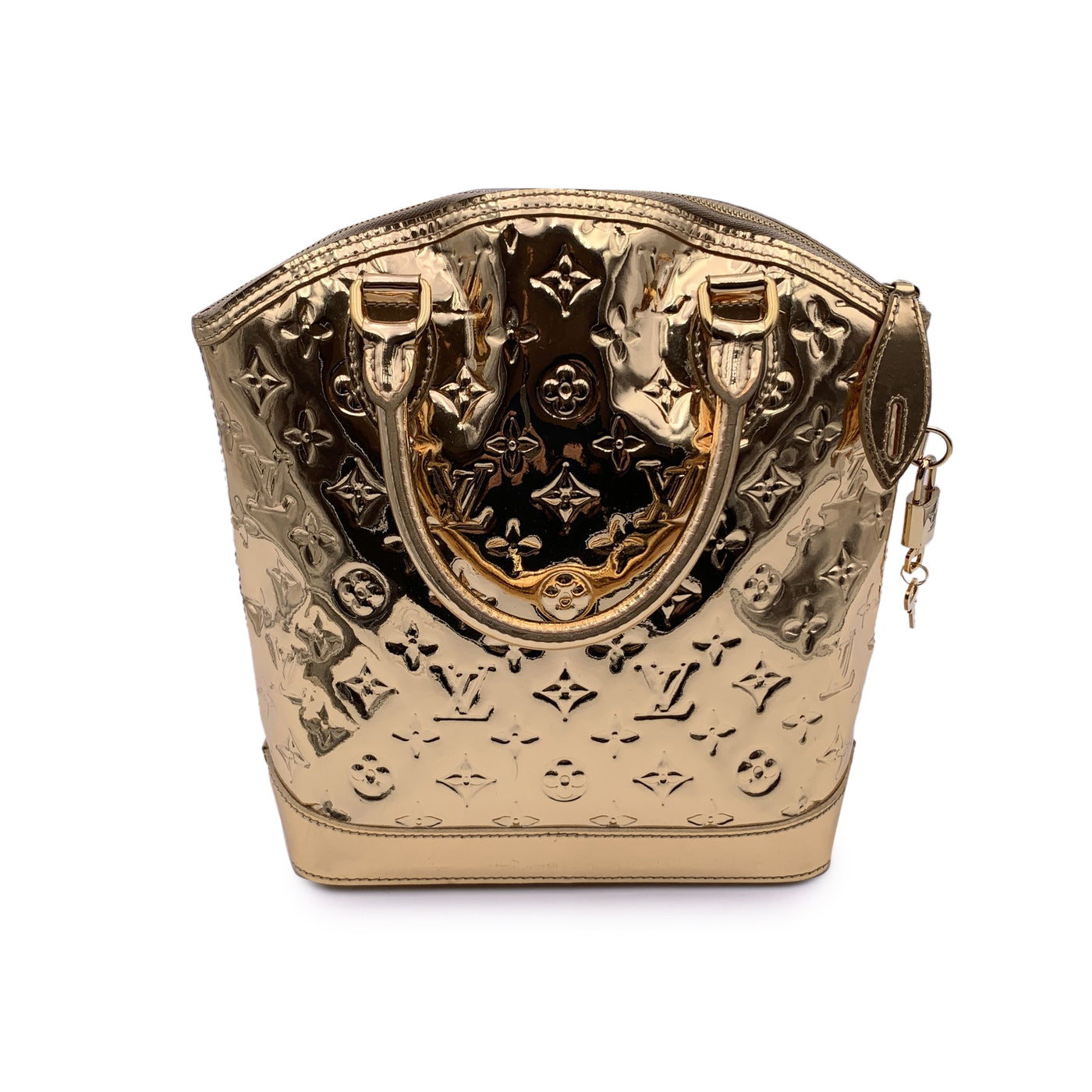 Louis Vuitton Limited Edition Gold Monogram Miroir Lockit Verical Bag