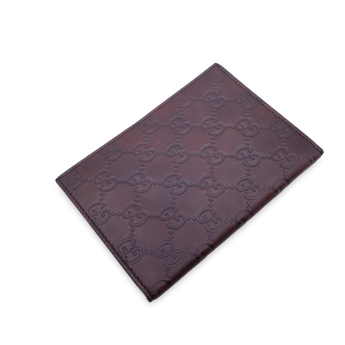 Gucci Brown Guccissima Leather Travel Two Photo Frame Pictures Holder