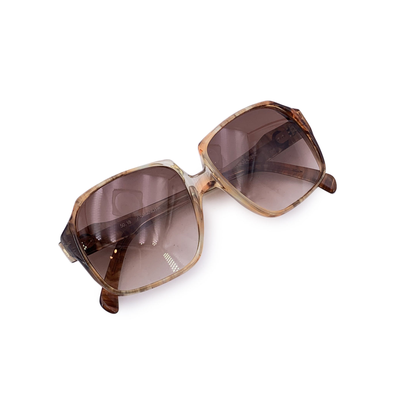 Yves Saint Laurent Vintage Brown Square Sunglasses ARMANDIA 50/18