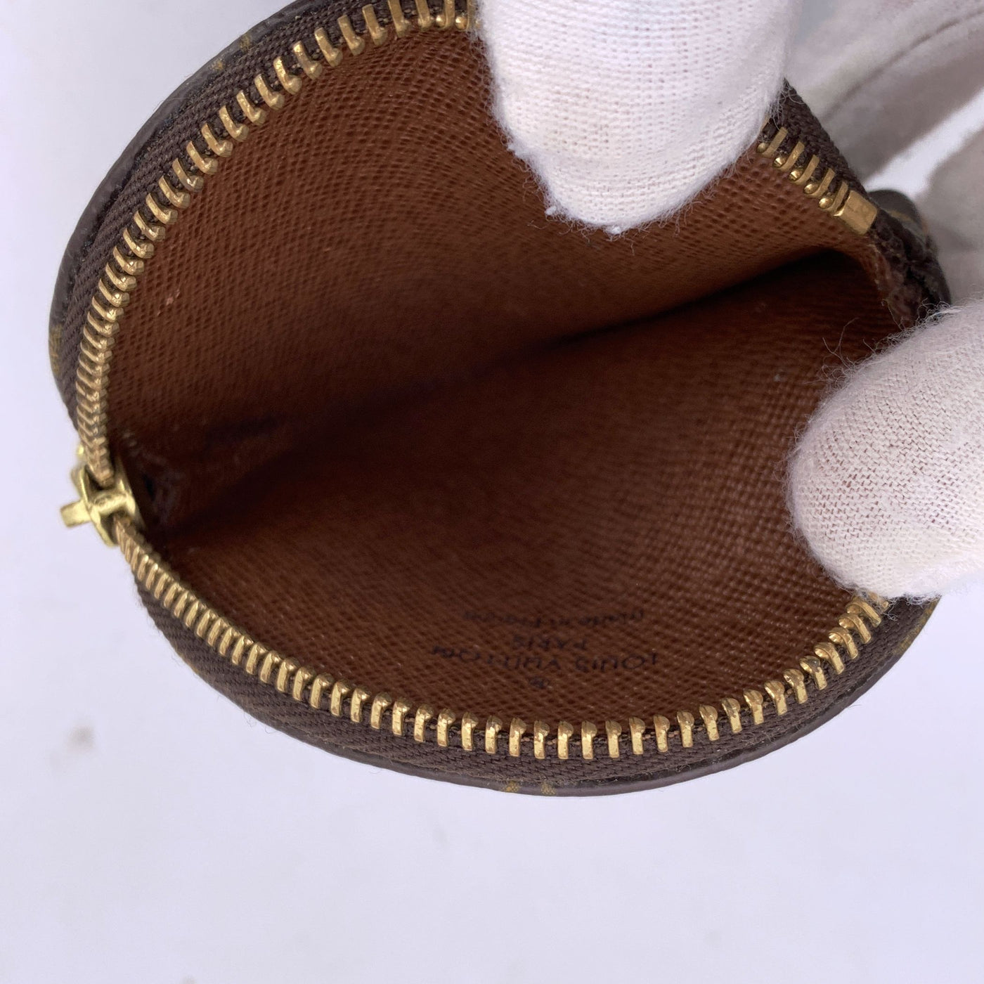 Louis Vuitton Monogram Canvas Round Coin Purse Wallet Pouch