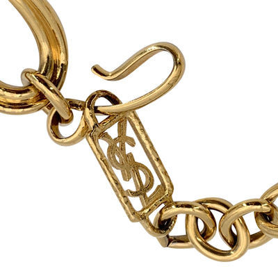 Yves Saint Laurent Vintage Gold Metal Big Chain Links Necklace
