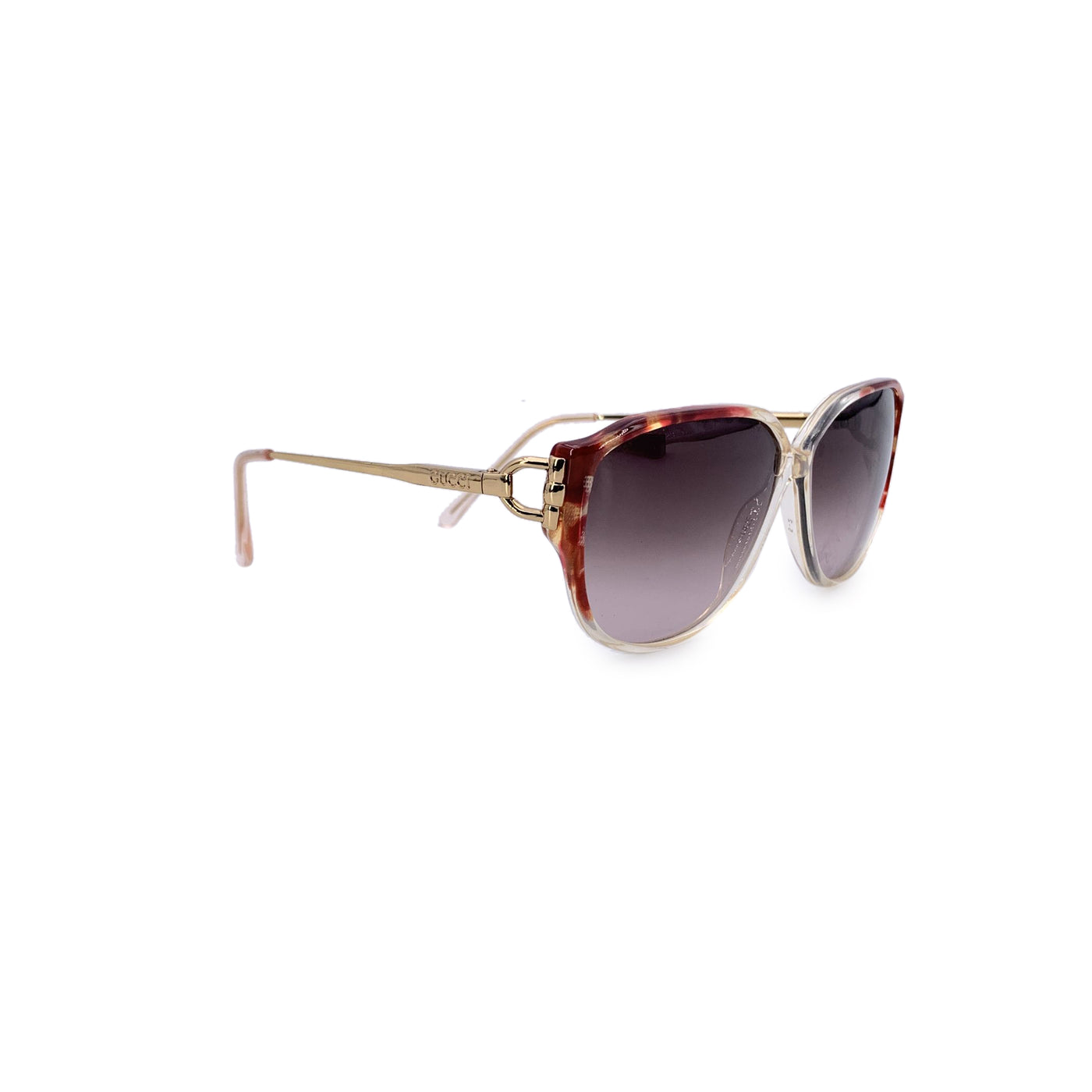 Gucci Vintage White and Brown Gradient Sunglasses GG 2189 130mm