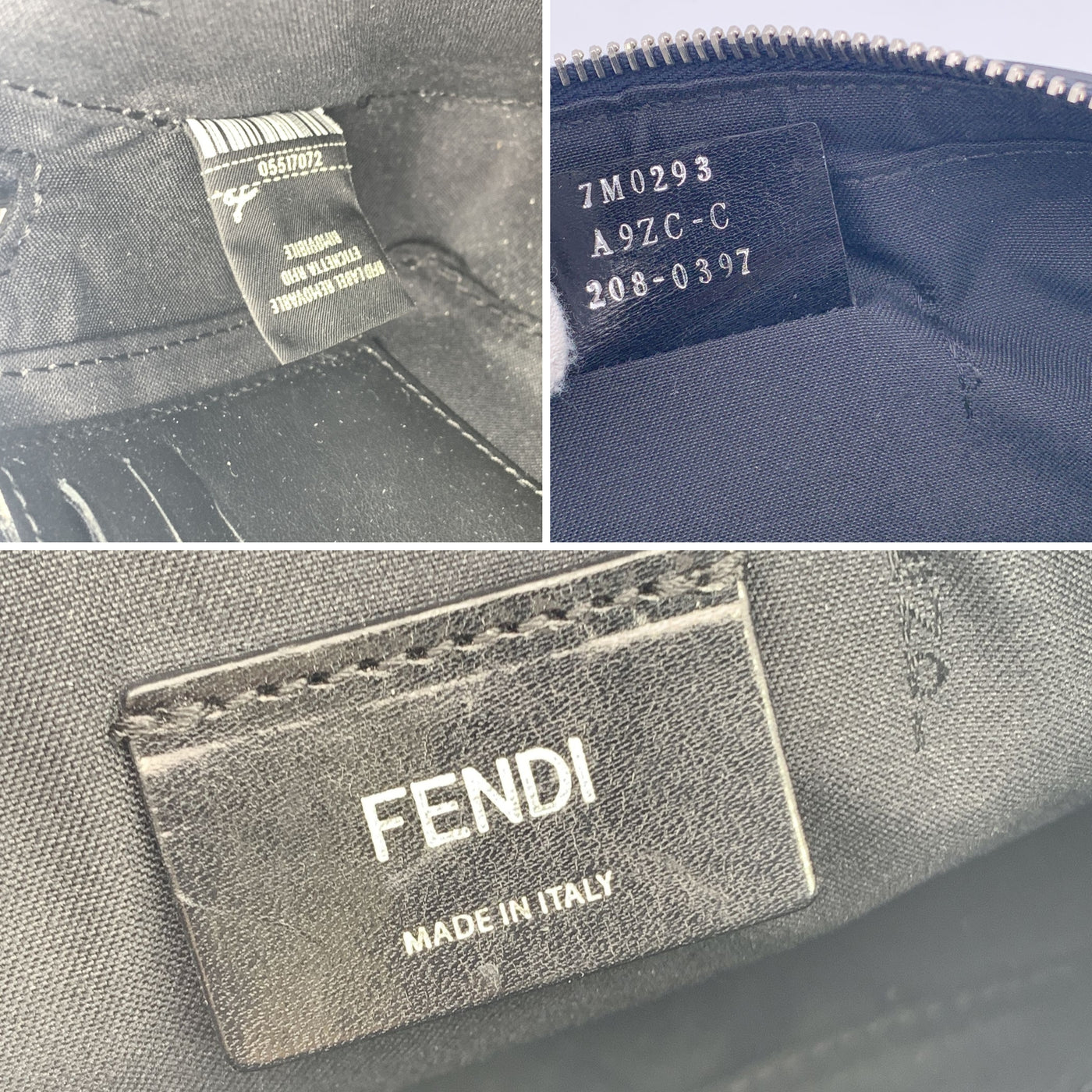 Fendi Blue Embossed Forever Fade Logo Leather Camera Crossbody Bag