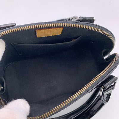 Louis Vuitton Black Monogram Vernis Alma BB Bag Handbag with Strap