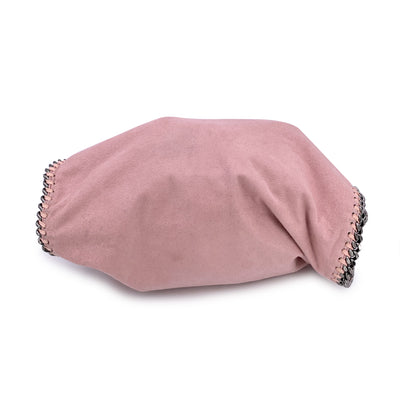 Stella McCartney Pink Suede Like Fold Over Falabella Tote Shoulder Bag
