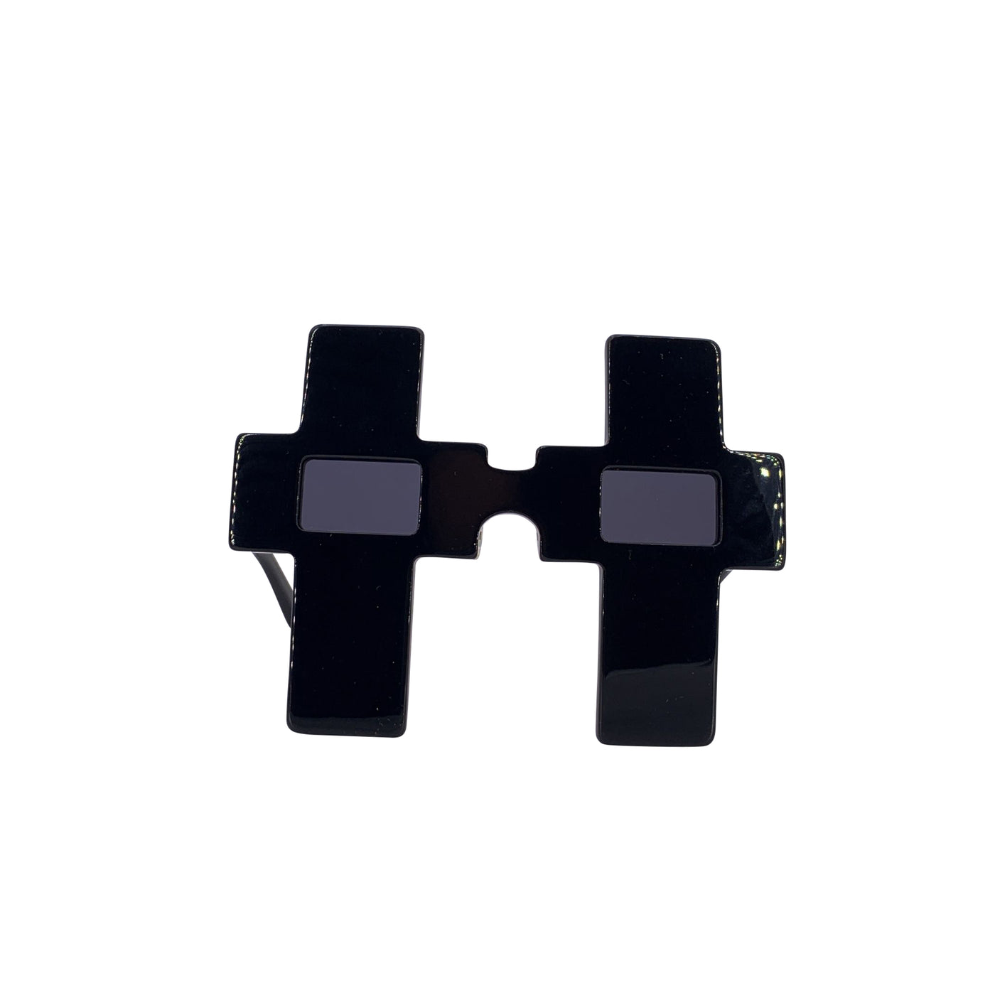 Jeremy Scott by Linda Farrow Black JS/Cross/1 Sunglasses 140 mm