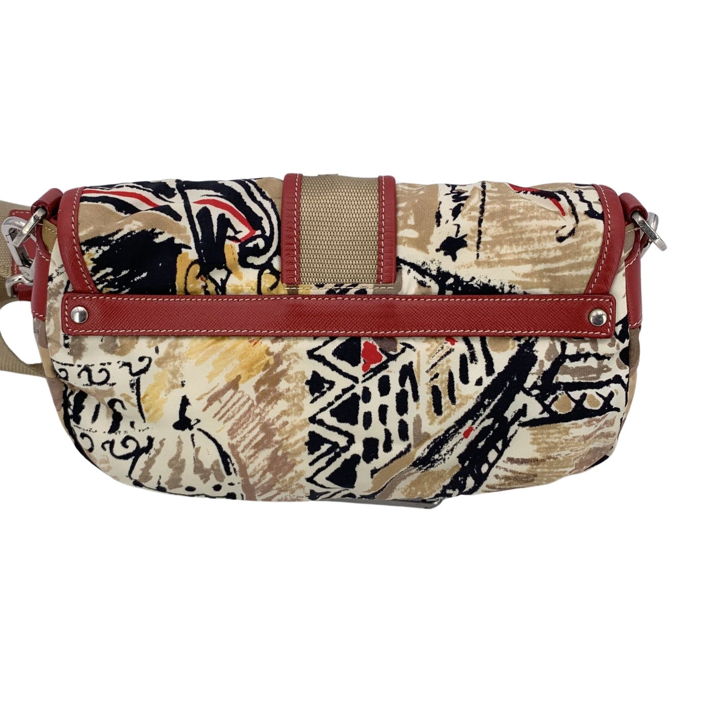 Prada Multicolored Tessuto Venice Buckle Shoulder Bag BR2604
