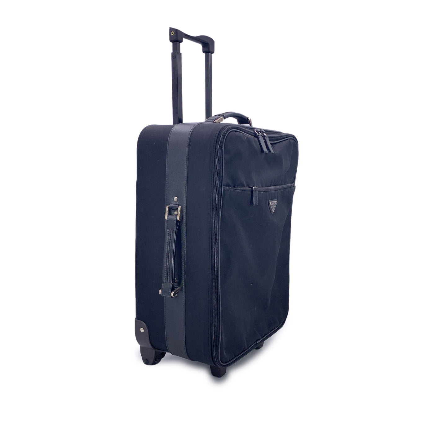 Prada Black Nylon Rolling Suitcase Trolley Luggage Travel Bag