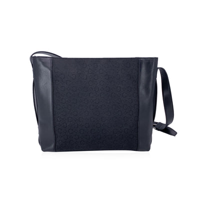 Celine Vintage Black Macadam Canvas Shoulder Bag Tote