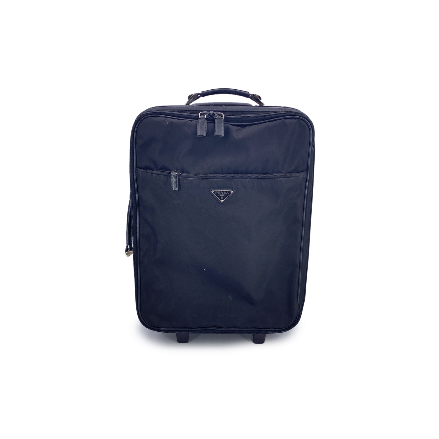 Prada Black Nylon Rolling Suitcase Trolley Luggage Travel Bag