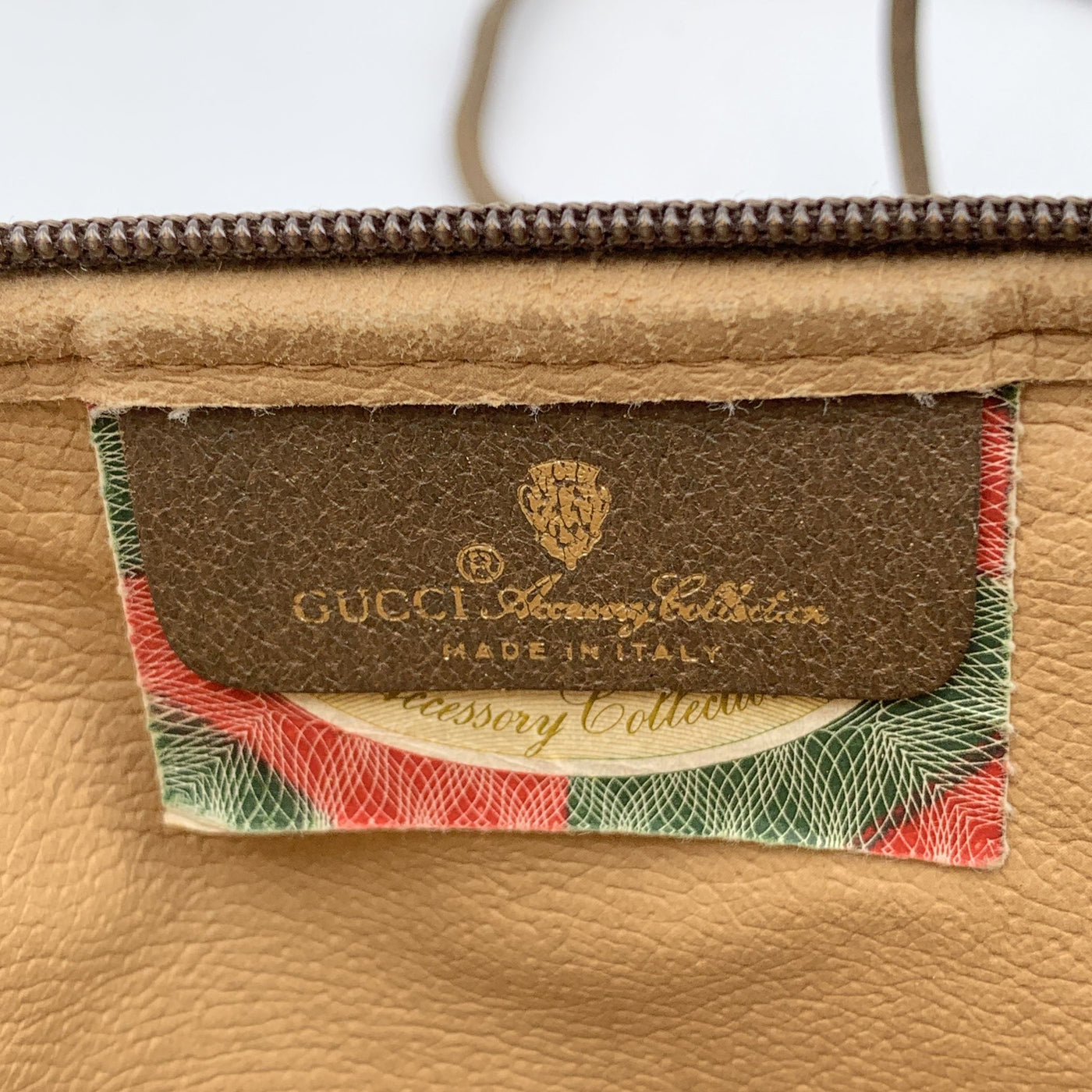 Gucci Vintage Beige GG Monogram Canvas Crossbody Messenger Bag