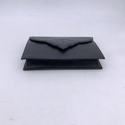 Yves Saint Laurent Vintage Black Leather YSL Clutch Bag Handbag