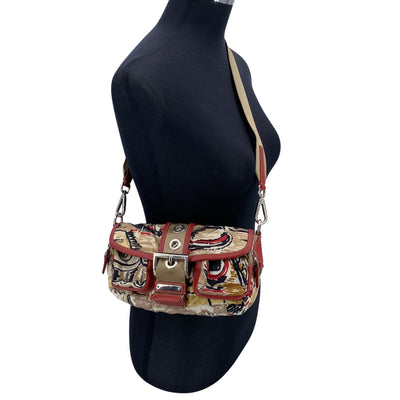 Prada Multicolored Tessuto Venice Buckle Shoulder Bag BR2604