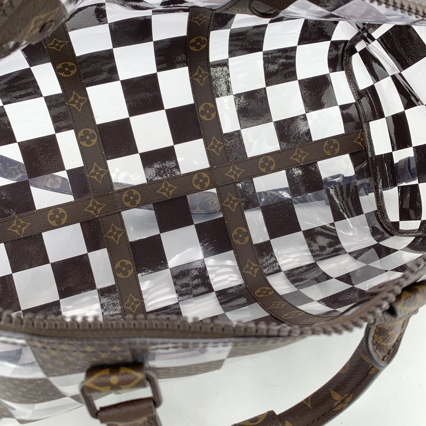 Louis Vuitton Monogram Chess Keepall Bandouliere 50 Duffle Bag