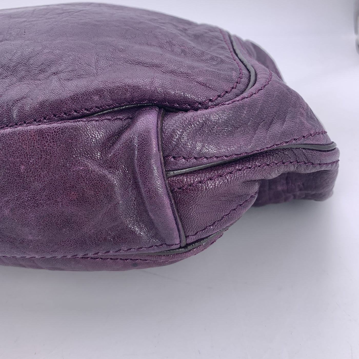 Givenchy Purple Distressed Leather Eclipse Hobo Tote Shoulder Bag