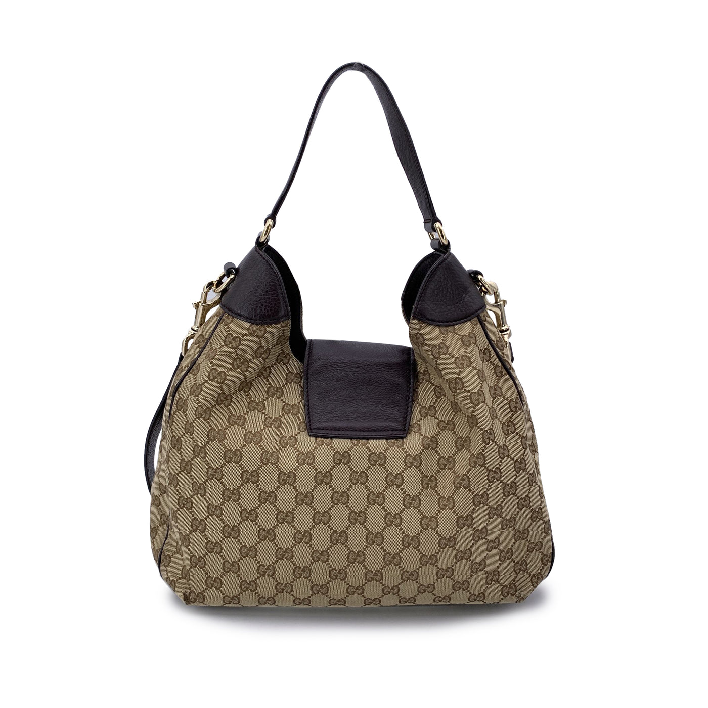 Gucci Beige Monogram Canvas Dressage Hobo Shoulder Bag