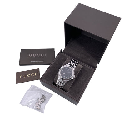 Gucci Stainless Steel Mod 9040 L Wrist Watch Black Dial