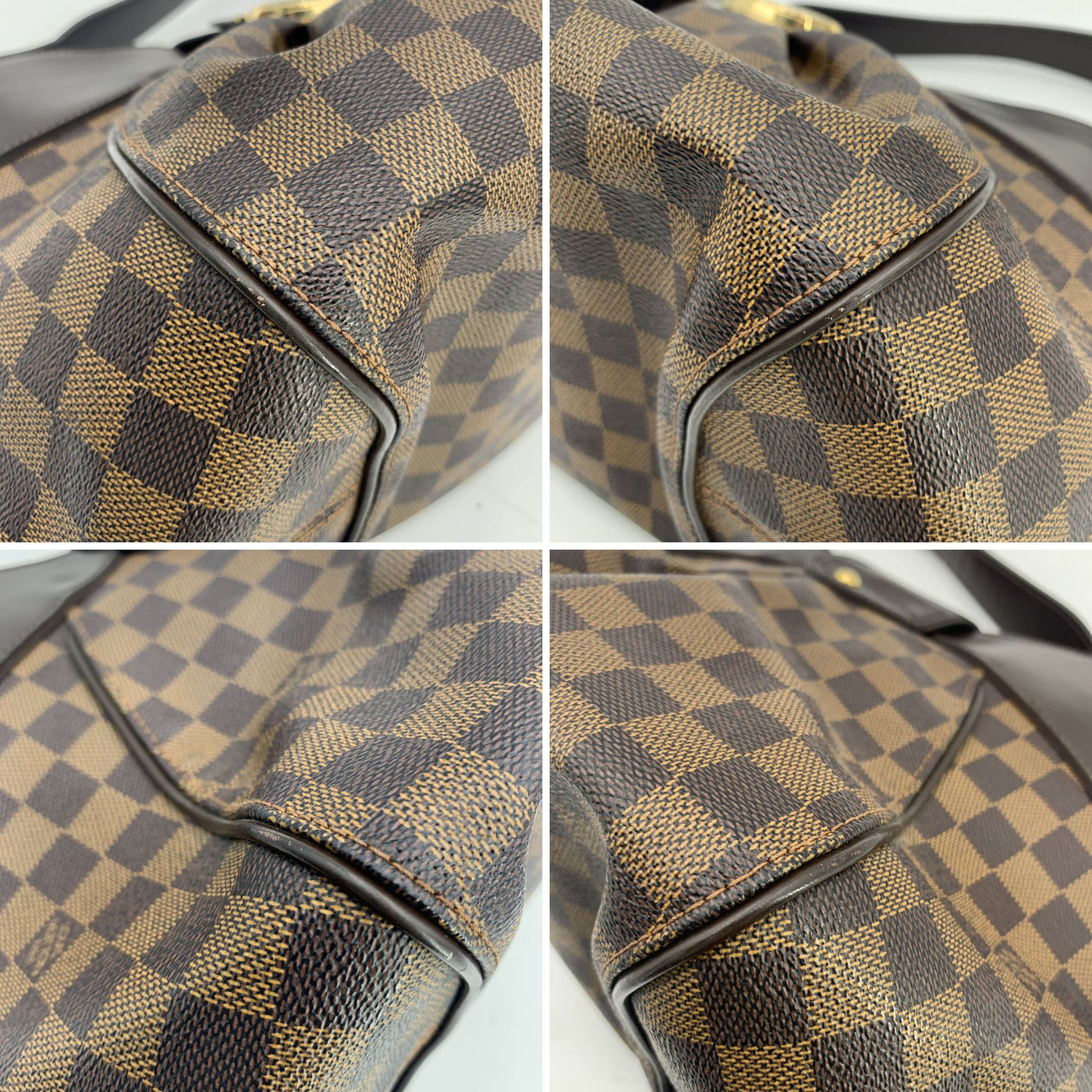 Louis Vuitton Damier Ebene Canvas Sistina MM Hobo Shoulder Bag