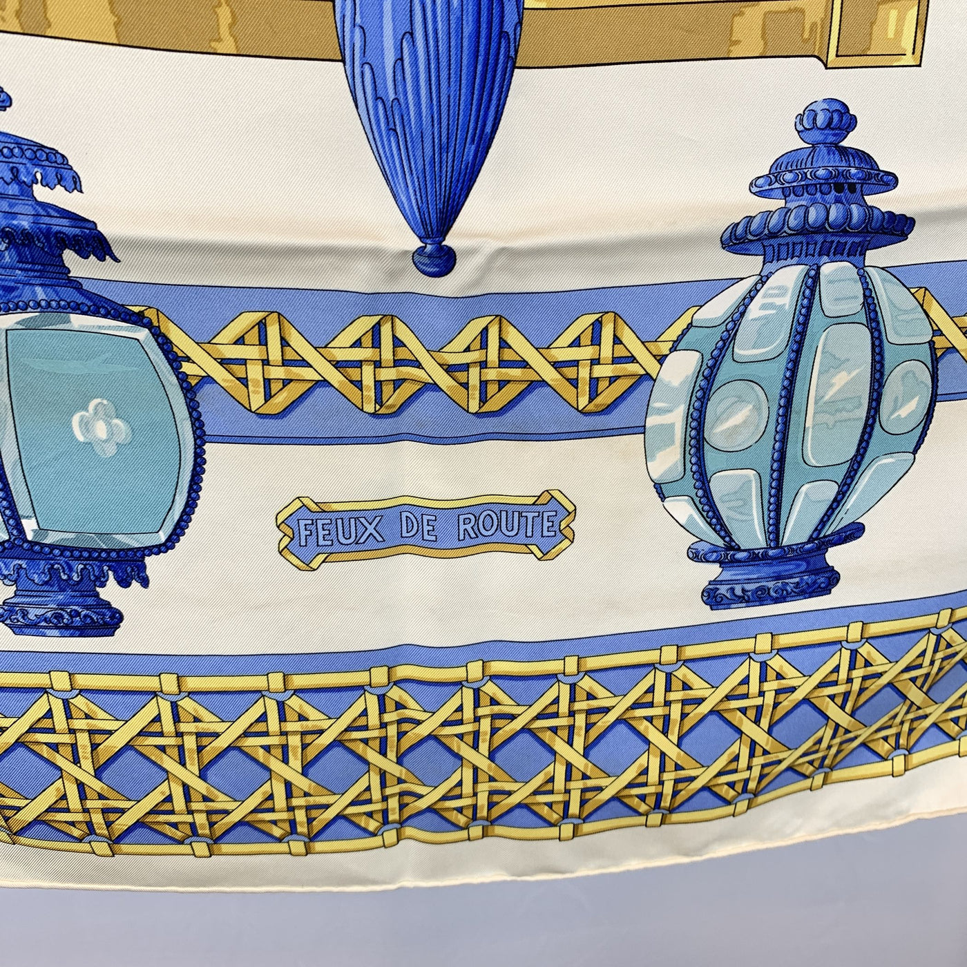 Hermes Paris Vintage Silk Scarf 1971 Feux de Route Caty Latham