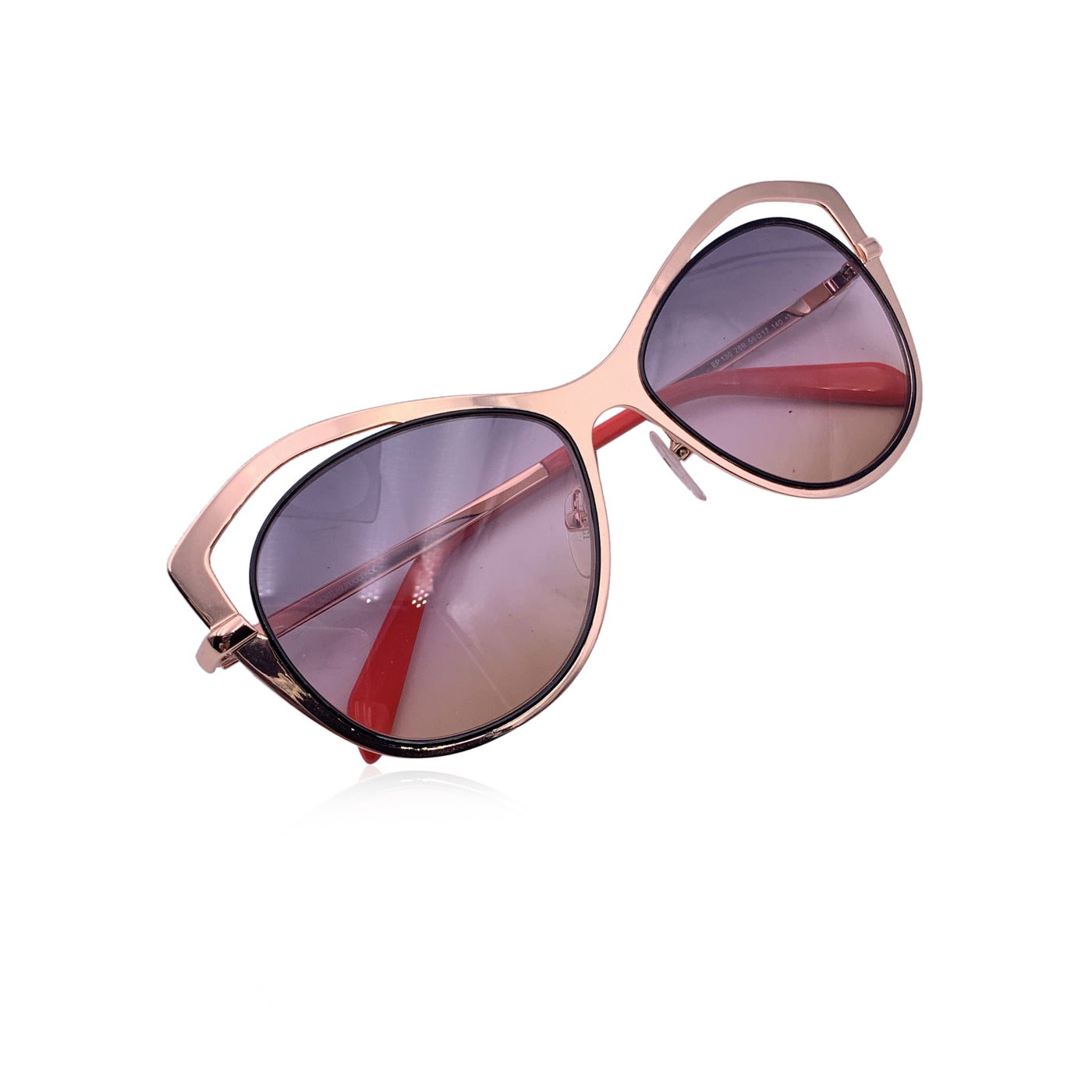 Emilio Pucci Cat Eye Gold Sunglasses EP 130 28B 56/17 140 mm