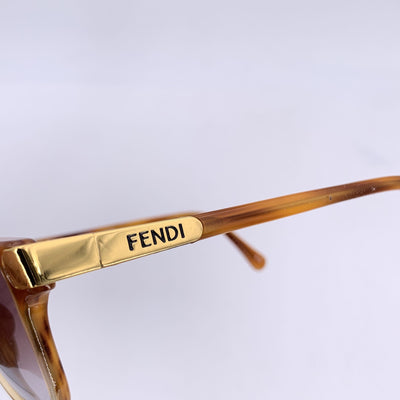 Fendi by Lozza Vintage Tan Acetate Sunglasses FV 70 55/10 135mm