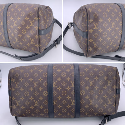 Louis Vuitton Monogram Macassar Keepall Bandouliere 45 Travel Bag