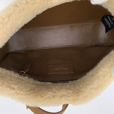 Saint Laurent Camel Suede and Sheraling Le 5 a 7 Shoulder Bag