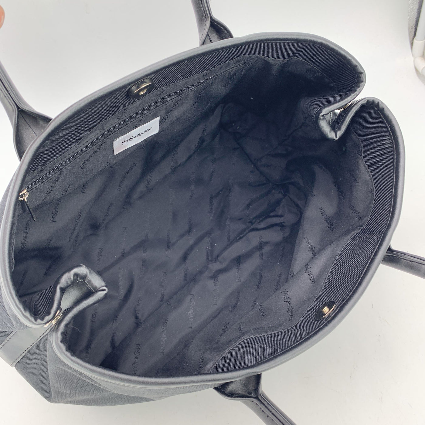 Yves Saint Laurent Pour Homme Vintage Black Nylon Tote Bag